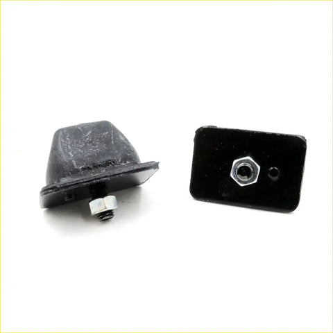 Black rubber spring bumper support with hexagonal bolt and mounting plate for mitsubishi triton l200 back side