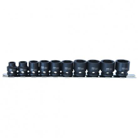 SP Tools Socket Rail Impact 3/8Dr Stubby 6Pt Metric 10Pc