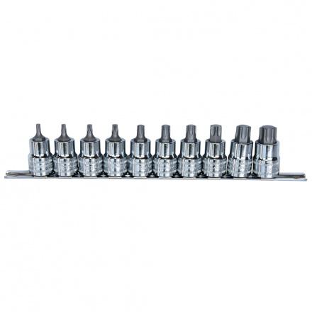 SP Tools Socket Rail Set 1/2"Dr 10Pc Torx - L=55Mm