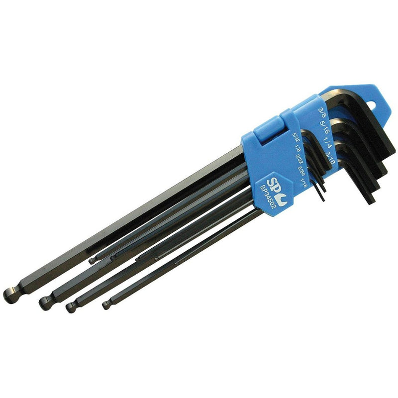 SP Tools Key Set 9Pc SAE Ball Drive Hex