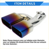 Stainless steel square curved dual exhaust tip with blue purple iridescent finish for toyota noah voxy 2014-2023