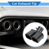 Black dual-exhaust tip with sleek glossy finish and angular design for toyota raize 2.4 inch inlet shown from back side
