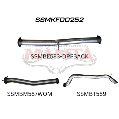 Manta PX2 Ranger 3in DPF Back Exhaust System SSMKFD0252