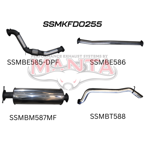 Manta Ford PX2 Ranger 3.2L Turbo Back Without Cat, With