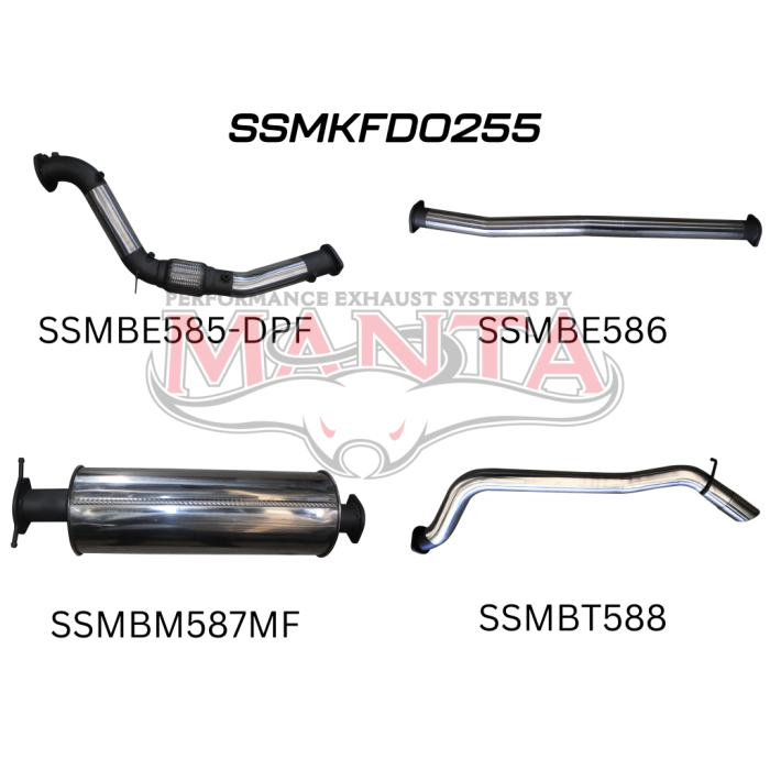 Manta Ford PX2 Ranger 3.2L Turbo Back Without Cat, With