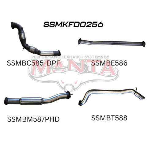 Manta Ford PX2 Ranger 3.2L Turbo Back Without Cat, Hotdog