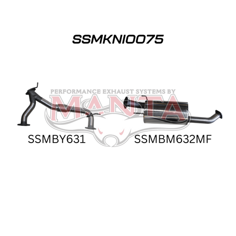 Manta Patrol Y62 V8 5.6L Wagon, 3in Centre Hiflow Muffler
