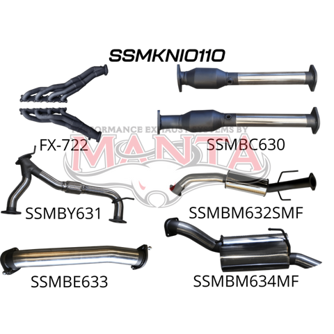 Manta Nissan Patrol Y62 V8 5.6L Wagon 3in Full System -
