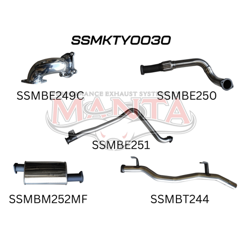 Manta HDJ79 Ute 3 Turbo Back With Muffler Exhaust System