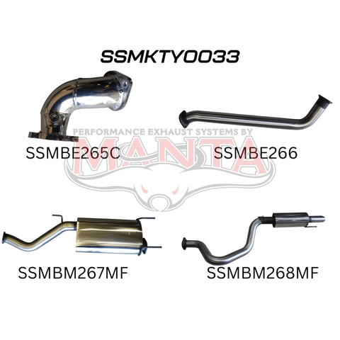 Manta HDJ100 4.2L Td Wagon 3in Centre & Rear Mufflers
