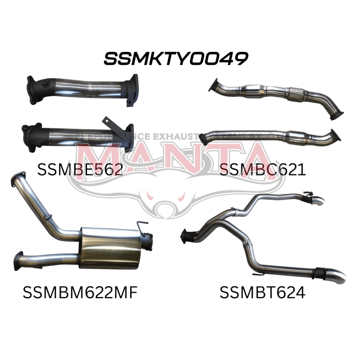 Manta VDJ200 3in Dual With Cat & Muffler, Exit L & R