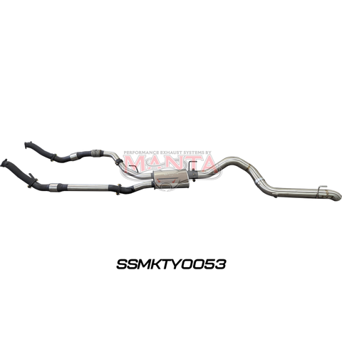 Manta VDJ200 3in Dual With Cat & Muffler, 4in Exit