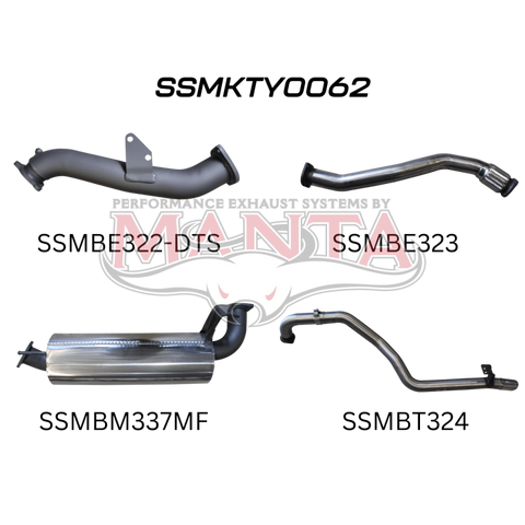 Manta HZJ105 DTS Turbo 3in Turbo Back with Muffler