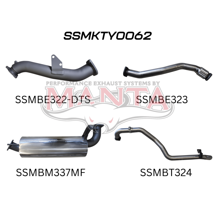 Manta HZJ105 DTS Turbo 3in Turbo Back with Muffler