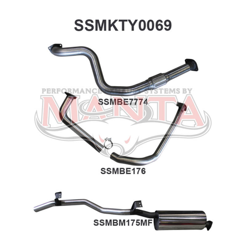 Manta HZJ75, 78 Landcruiser 2.5in off Manifold Exhaust