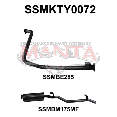 Manta Landcruiser HZJ79 2.5in off Extractors Exhaust