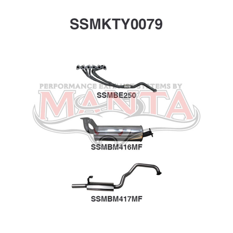 Manta HZJ105 4.2L Extractors & 2.5in Muffler/Muffler