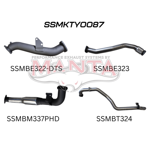Manta HZJ105 DTS Turbo 3in Turbo Back with Hotdog Exhaust