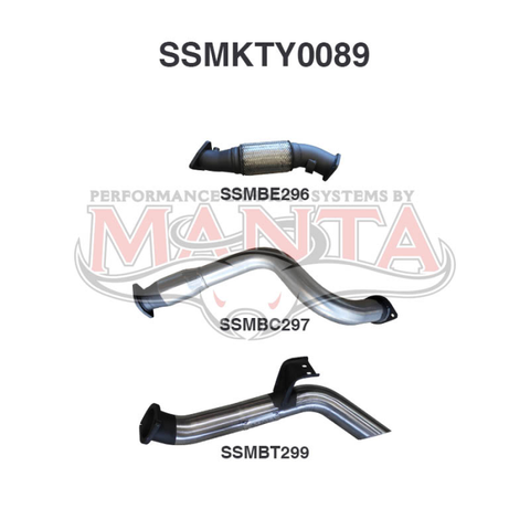 Manta VDJ79 V8 S/Cab Ute 3in With Cat Side Exit Exhaust