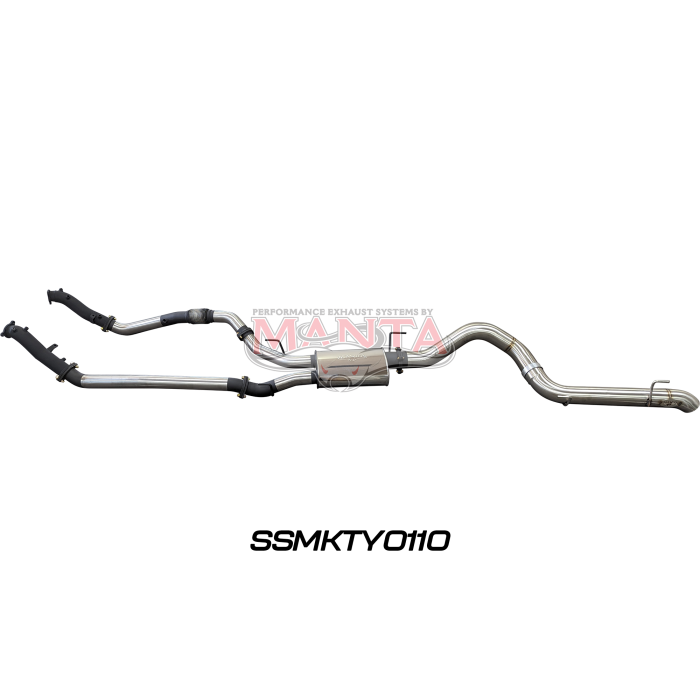 Manta VDJ200 DPF 3in Dual NO Cat, Muffler, 4in Tailpipe