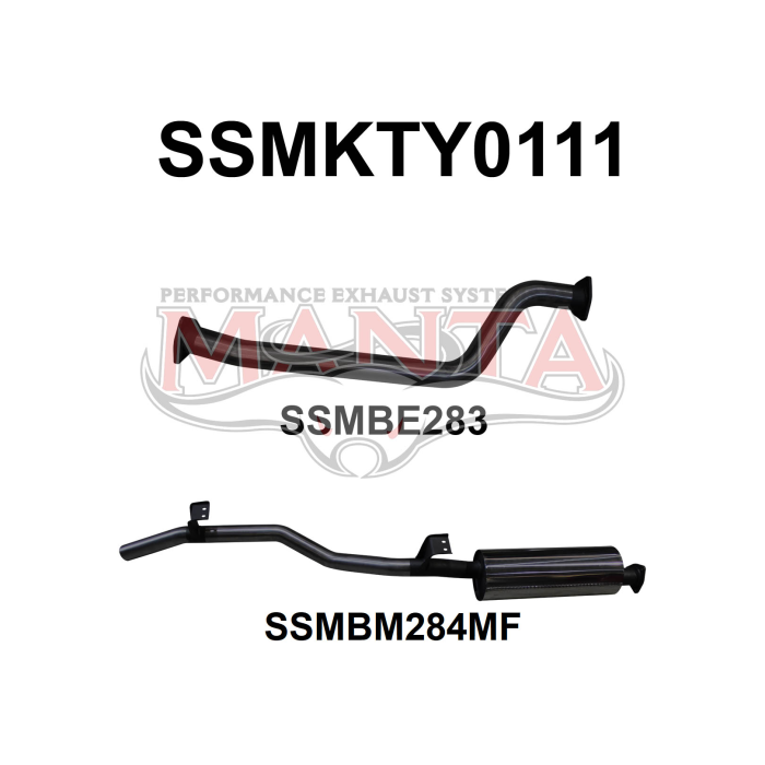 Manta Landcruiser HJ75 2.5in off OE Engine Pipe Exhaust