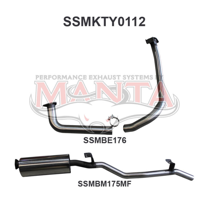 Manta Landcruiser FZJ75, 78 2.5in off Extractors Exhaust