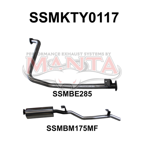 Manta Landcruiser FZJ79 2.5in off Engine Pipe Exhaust