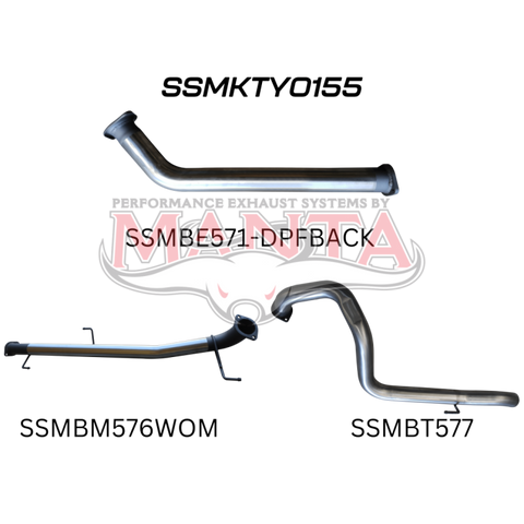 Manta GGN150 Prado 2.8L DPF Back 3in Exhaust System