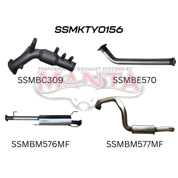 Manta GDJ150 Prado 2.8L Turbo Back With Cat Exhaust