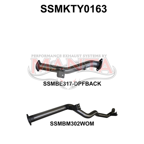 Manta VDJ76 V8 Wagon 3in DPF Back Exhaust System