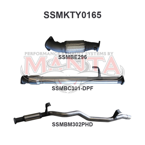 Manta VDJ76 V8 Wagon 3in With Cat, Hotdog DPF Exhaust
