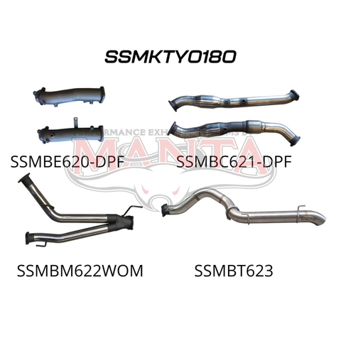 Manta Toyota Landcruiser VDJ200 V8 DPF 3in Dual Turbo