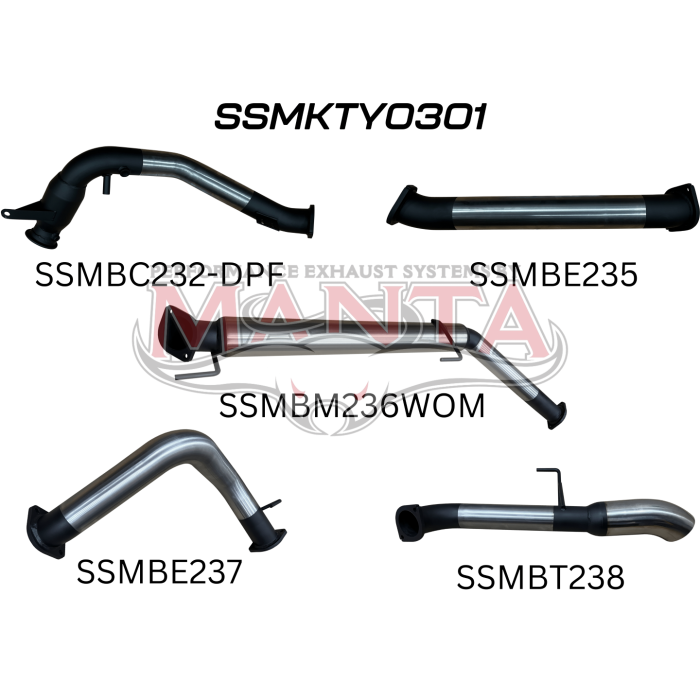 Manta Toyota Landcruiser 300 Series V6 3in Turbo Back