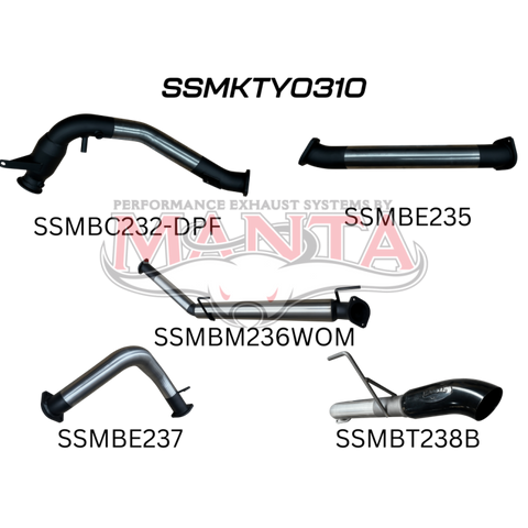 Manta Toyota Landcruiser 300 Series V6 3in Turbo Back
