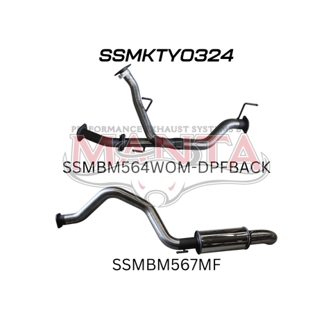 Manta VDJ200 2.5in Dual DPF Back To Single 3In, With Rear