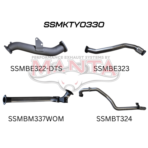 Manta HZJ105 DTS Turbo 3in Turbo Back without Muffler