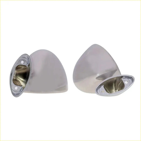 Chrome-finished stainless steel fender mirror housing with teardrop design for nissan datsun s30 fairlady z 240z