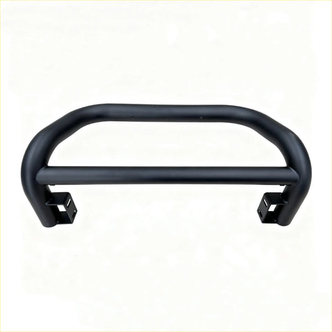 Black metal front bumper guard with curved design and mounting brackets for mazda bt-50 2021-current steel nudge bar