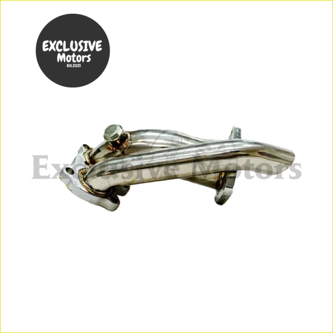 Shiny chrome stainless steel turbo elbow downpipe for nissan s13 s14 sr20det with polished finish and bolted connections