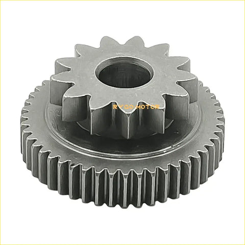 Silver metallic starter idler gear reduction with two interlocking gears for suzuki ozark 250 ltf250 2003–2014