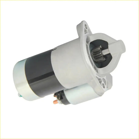 Gray and black metallic starter motor suitable for mitsubishi triton me mf mg mh mj mk 4g64 shown from the back side