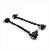 Black metal steering arm with chrome ball joints and threaded ends for left hand Nissan Datsun 620 Ute 1972-1979
