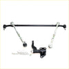 Black and silver steel steering center rebuild kit with ball joints and tie rods for nissan d22 hardbody 1997-2004