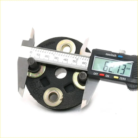 Black rubber steering column coupling pad with three brass washers and bolts for toyota hilux 1978 1988