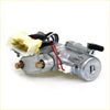 Silver metal steering ignition lock cylinder with keyhole and wiring harness for nissan 240sx s14 1994-1998