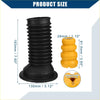 Black rubber strut bumper bump stop with ribbed texture and flared base for toyota matrix 2003-2014