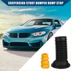 Black and yellow suspension strut bumper bump stop with dust cover for toyota matrix 2003-2014 back side view