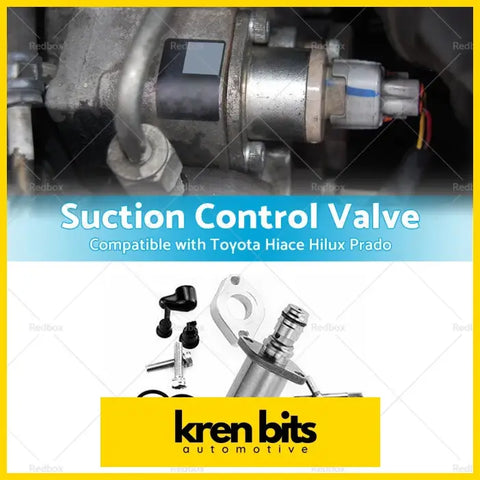 Silver metallic suction control valve assembly with black rubber parts for toyota hilux hiace prado scv 042260l010
