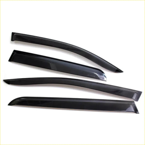 Set of four black glossy plastic sun shade visors for toyota hilux 2005-2015 car windows