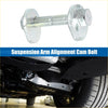 Silver metallic suspension arm alignment cam bolt with hex head and flanged ends for toyota avensis 2003 to 2008